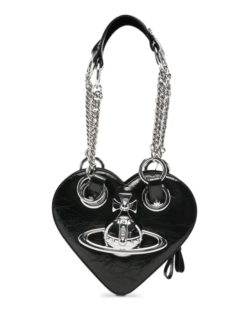 Vivienne Westwood Juliet Heart Schultertasche - Schwarz Schwarz