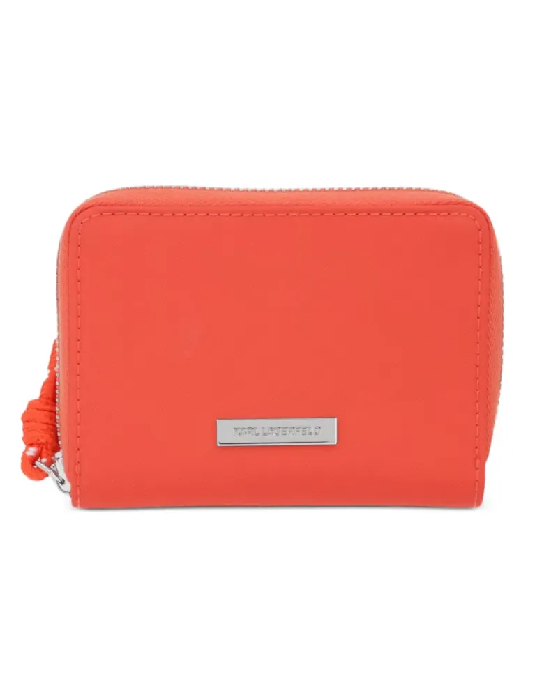 Karl Lagerfeld Portemonnaie mit Logo-Schild - Orange Orange
