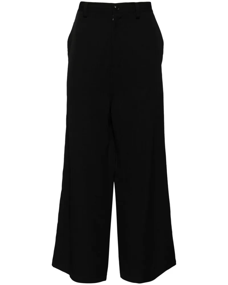 Yohji Yamamoto Hose mit weitem Bein Schwarz