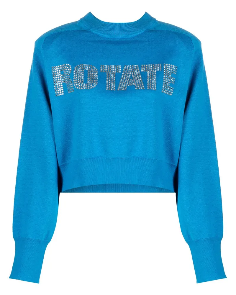 ROTATE Birger Christensen Shandy Sweatshirt mit Logo - Blau Blau