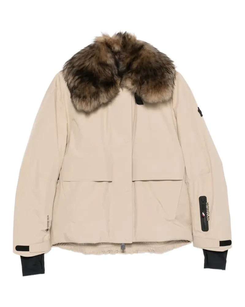 Moncler Jacke mit Faux Fur - Nude Nude