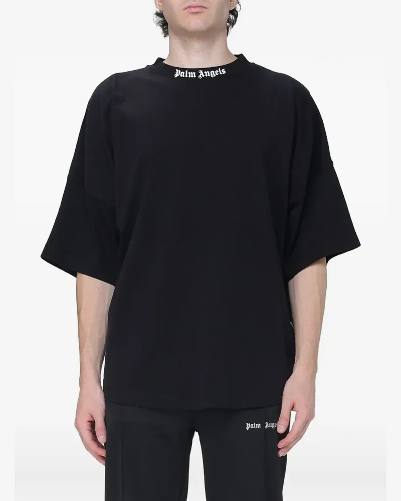 Palm Angels T-Shirt mit Logo-Print - Schwarz Schwarz
