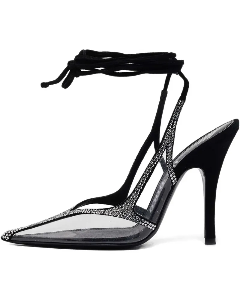 ATTICO Pumps mit Kristallen 120mm - Schwarz Schwarz