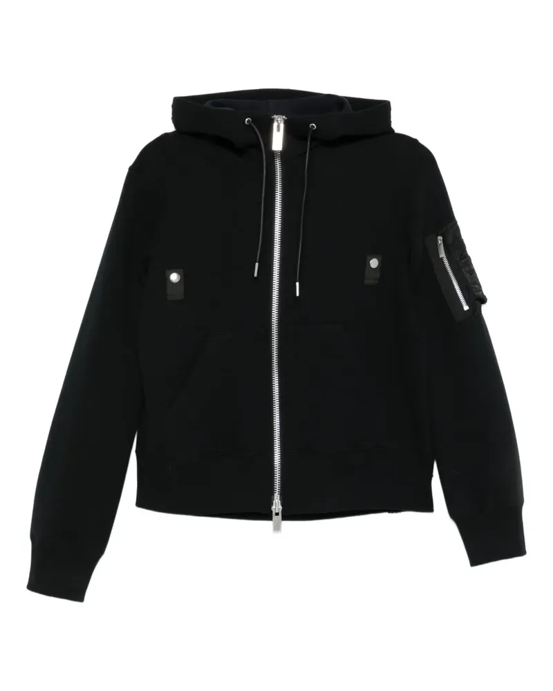 Sacai Bomberjacke mit Reißverschluss - Schwarz Schwarz