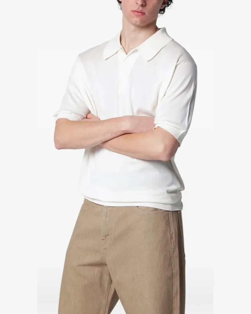 John Smedley Kurzärmeliges Isis Poloshirt - Nude Nude