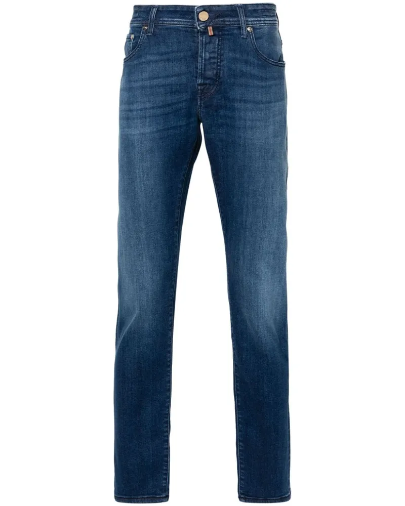 Jacob Cohën Jeans mit Logo-Patch Blau