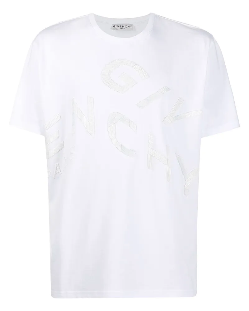 Givenchy T-Shirt mit aufgesticktem Logo - Weiß Weiß