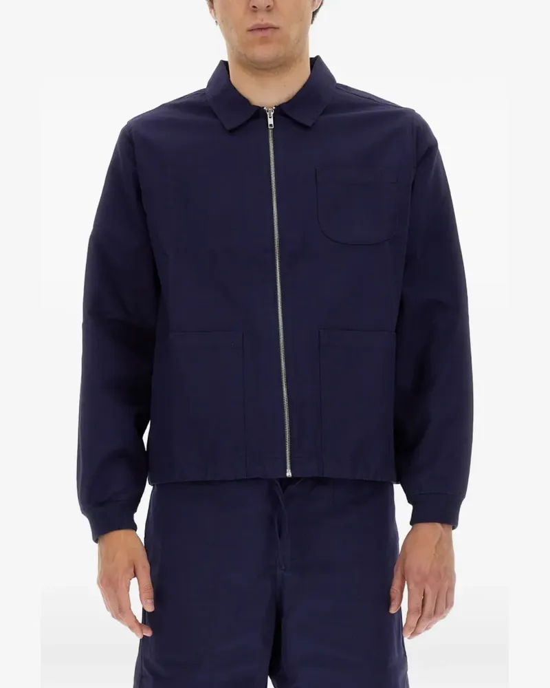 Umbro logo patch shirt jacket - Blau Blau