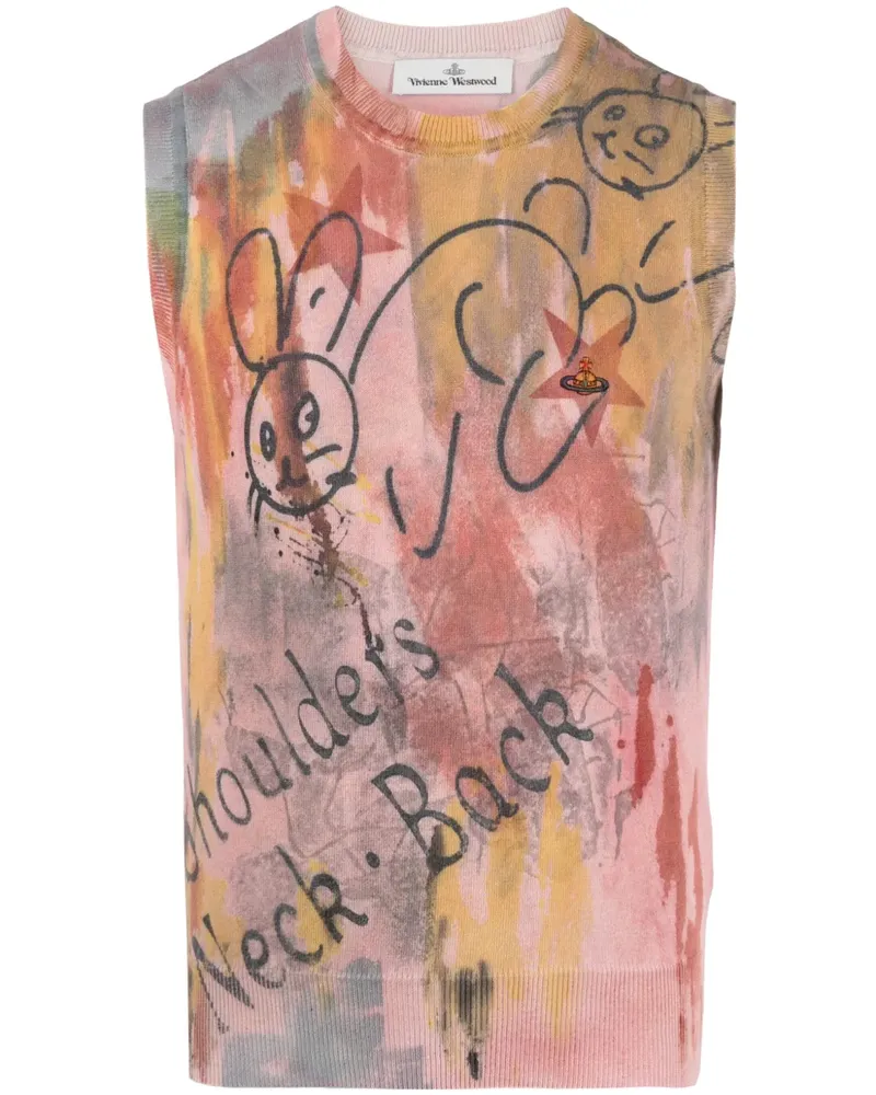 Vivienne Westwood Trägershirt mit grafischem Print - Rosa Rosa