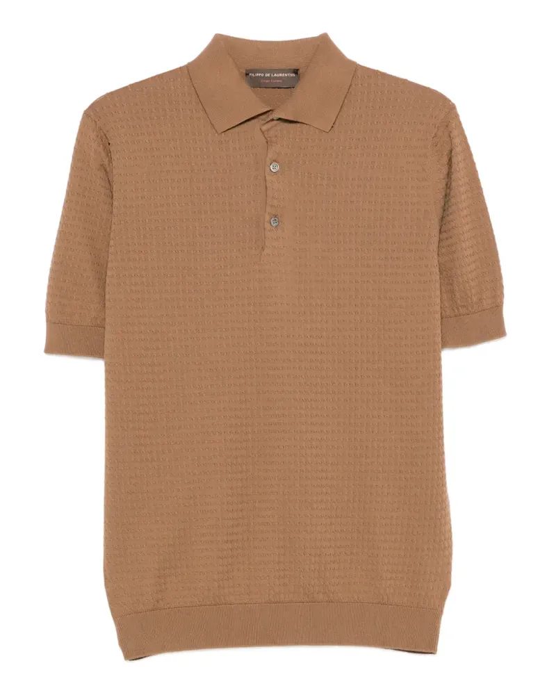 Filippo de Laurentiis textured polo shirt - Braun Braun