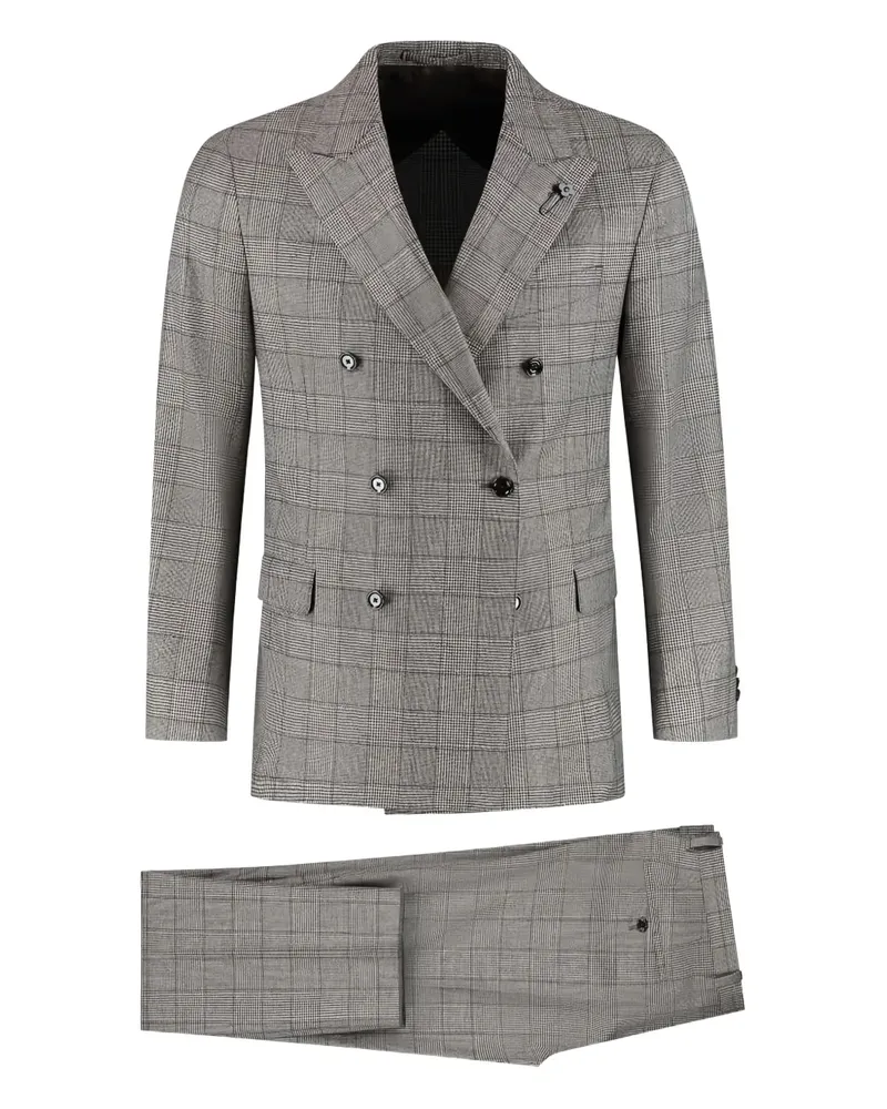 LARDINI checked suit - Grau Grau