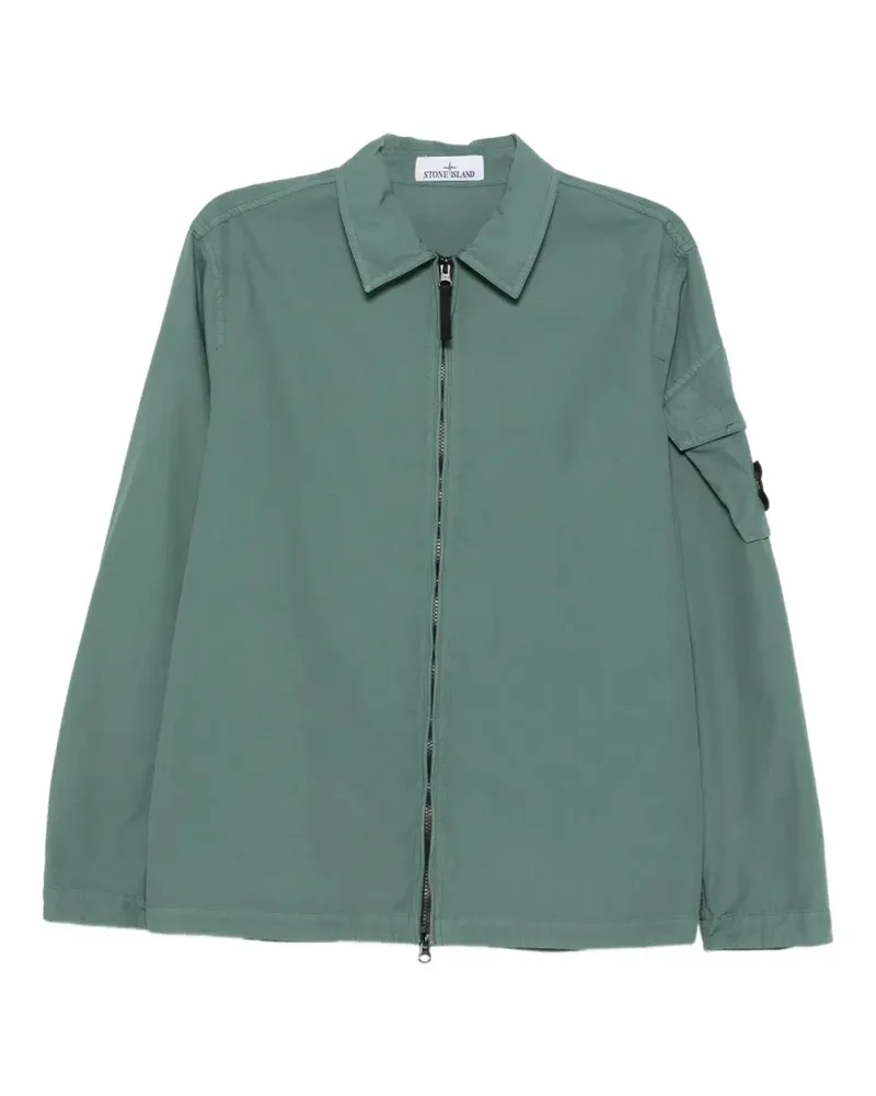 Stone Island Hemdjacke mit Reißverschluss - Grün Grün