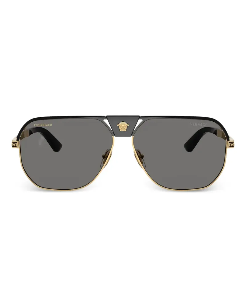 Versace Pilotenbrille mit Medusa-Motiv - Gold Gold
