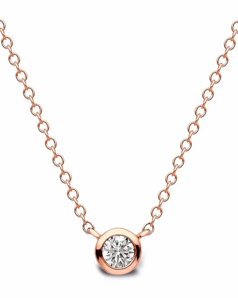 Pragnell 18kt Sundance Rotgoldhalskette mit Diamanten - Rosa Rosa