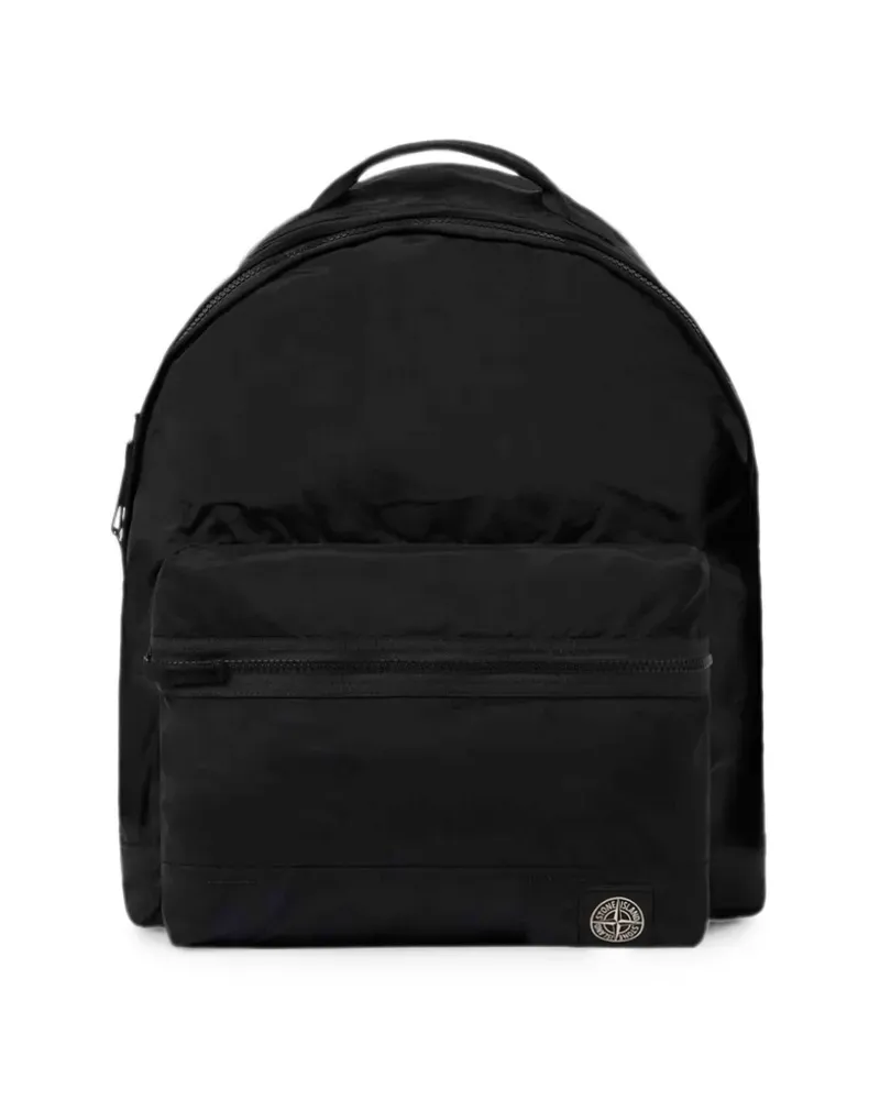 Stone Island logo-patch backpack - Schwarz Schwarz