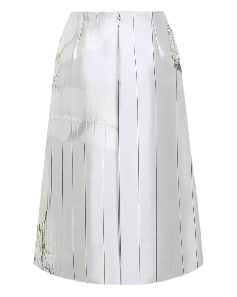 DEL CORE Rock mit Blumenmuster - Weiß Weiß