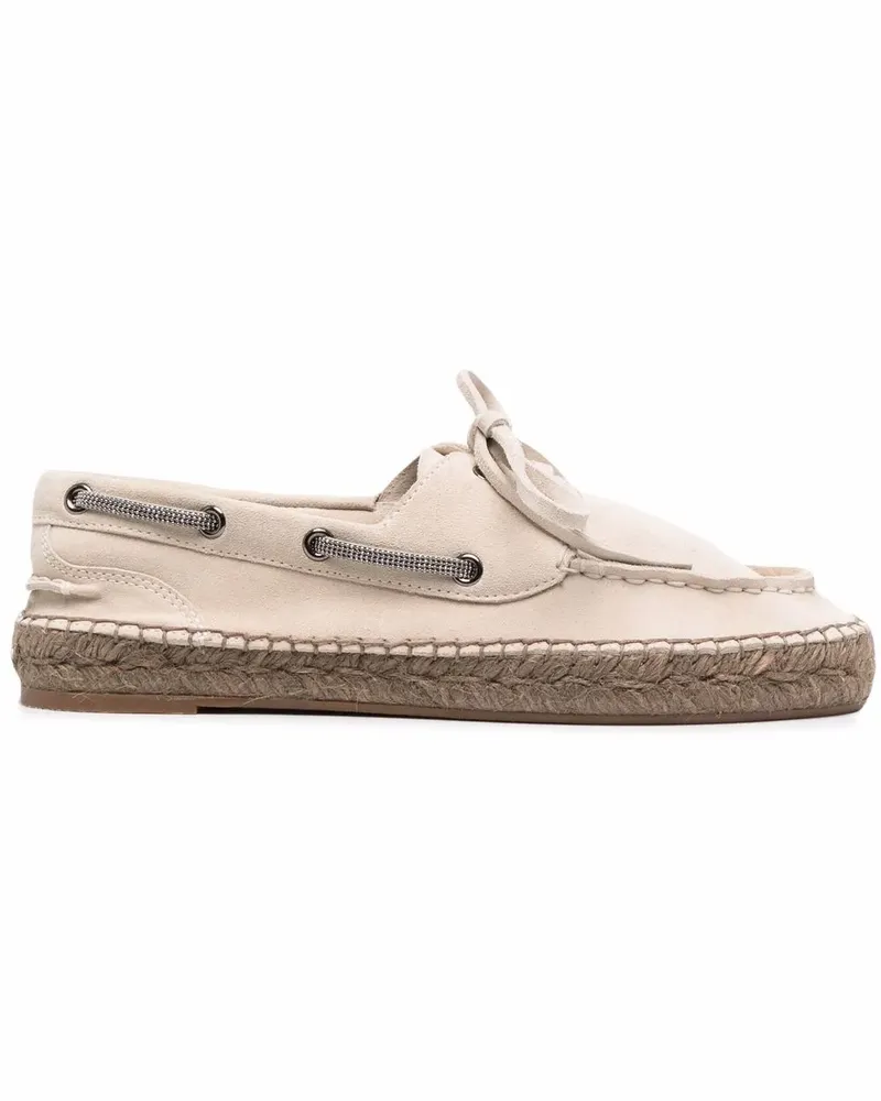 Brunello Cucinelli Loafer mit Schnürung - Nude Nude