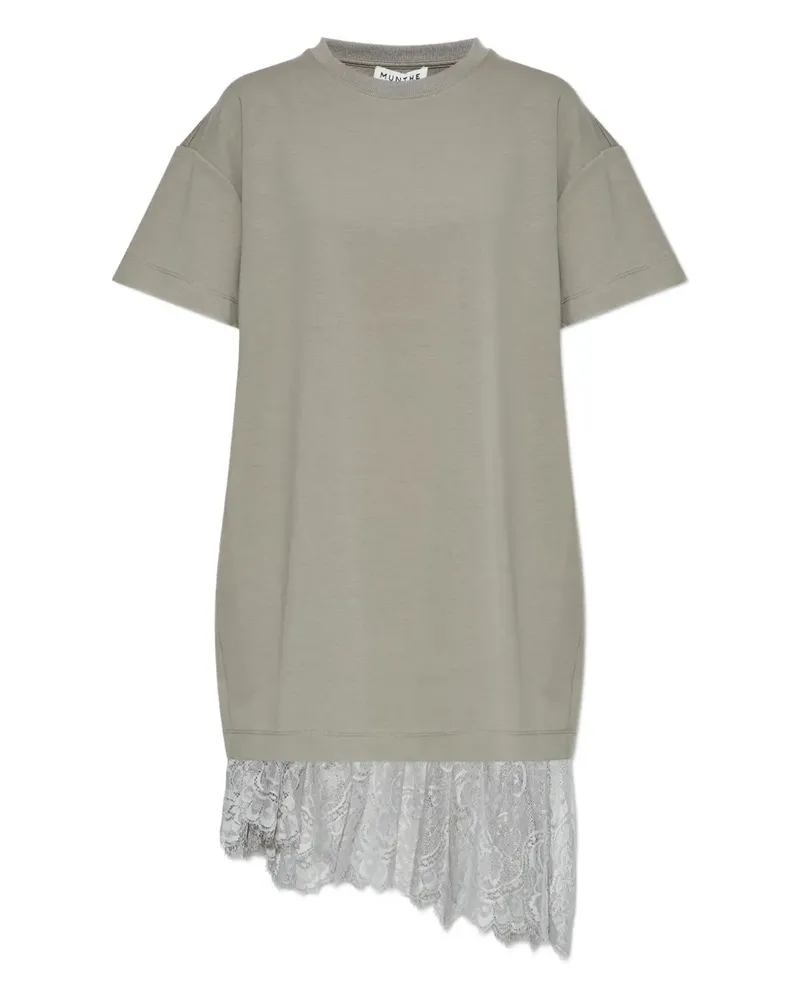 MUNTHE lace-trim mini dress - Grau Grau