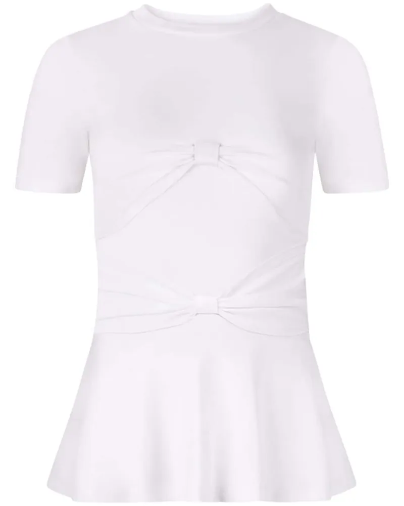 Nina Ricci T-Shirt mit Schleifendetail - Weiß Weiß