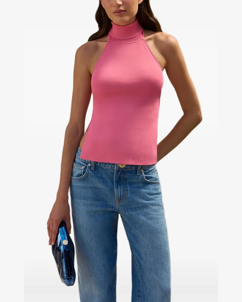 Cult Gaia Wake Strickoberteil - Rosa Rosa