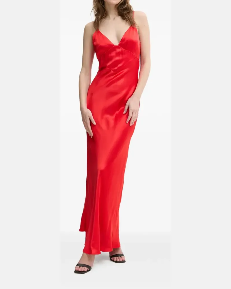 Bardot bias-cut slip dress - Rot Rot