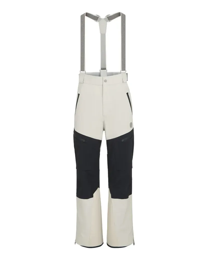 Brunello Cucinelli Mountain Performance-Salopette aus laminiertem Taft mit Logo - Nude Nude