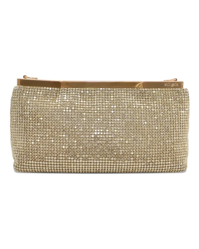 Cult Gaia Felice metallic clutch bag - Gold Gold