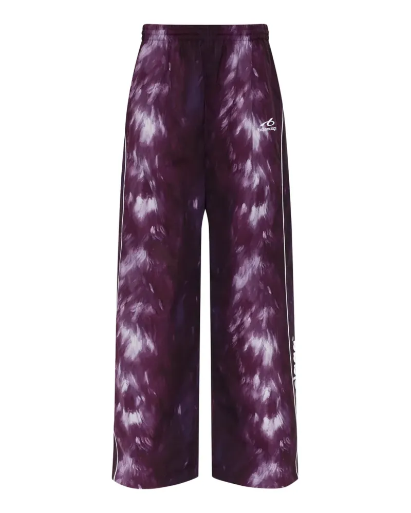 Balenciaga Jogginghose mit Logo-Print - Violett Violett