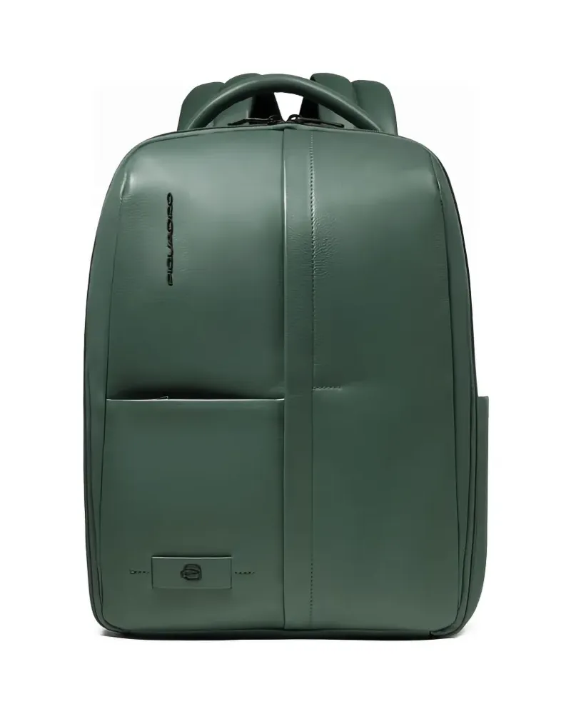 Piquadro zip leather backpack - Grün Grün