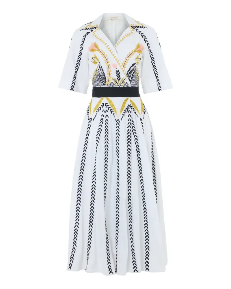 Temperley London Juniper floral-print wrap dress - Weiß Weiß