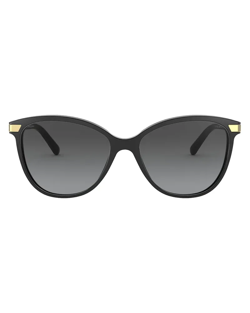 Burberry Sonnenbrille mit rundem Gestell - Schwarz Schwarz
