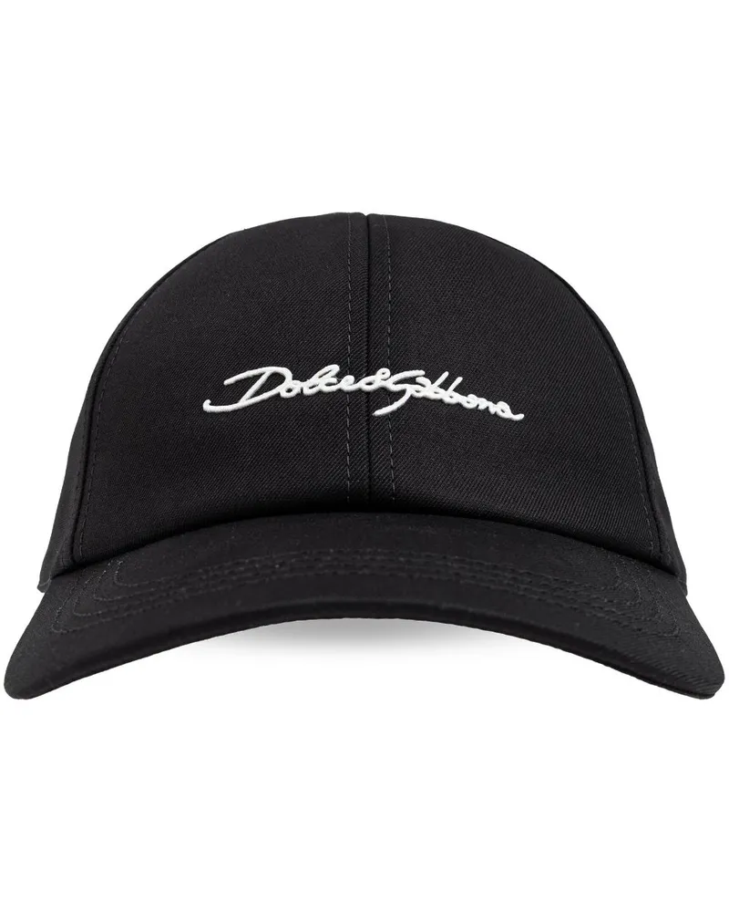 Dolce & Gabbana Baseballkappe mit Logo-Applikation - Schwarz Schwarz