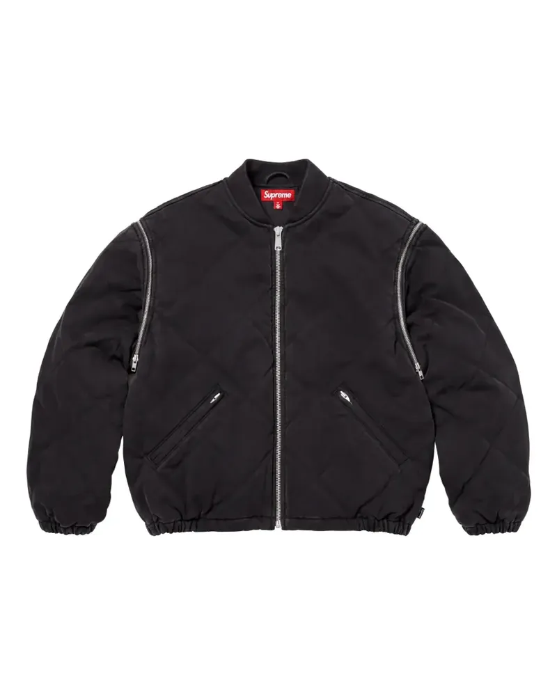 Supreme Being quilted-design bomber jacket - Schwarz Schwarz