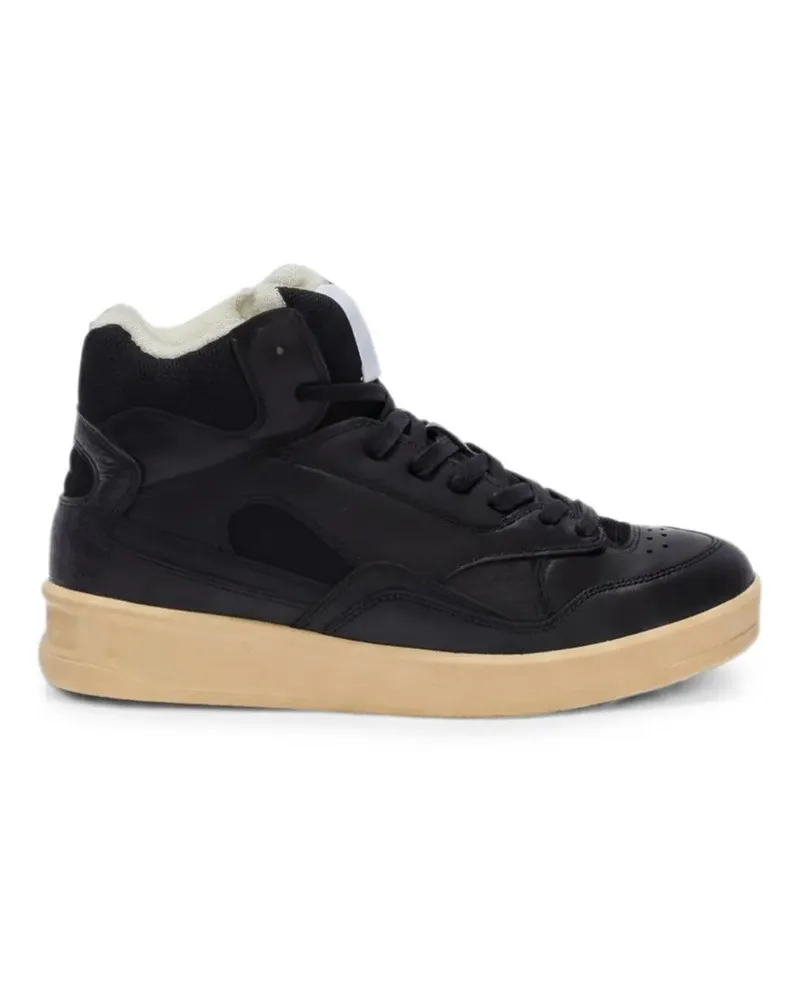 Jil Sander high-top panelled sneakers - Schwarz Schwarz