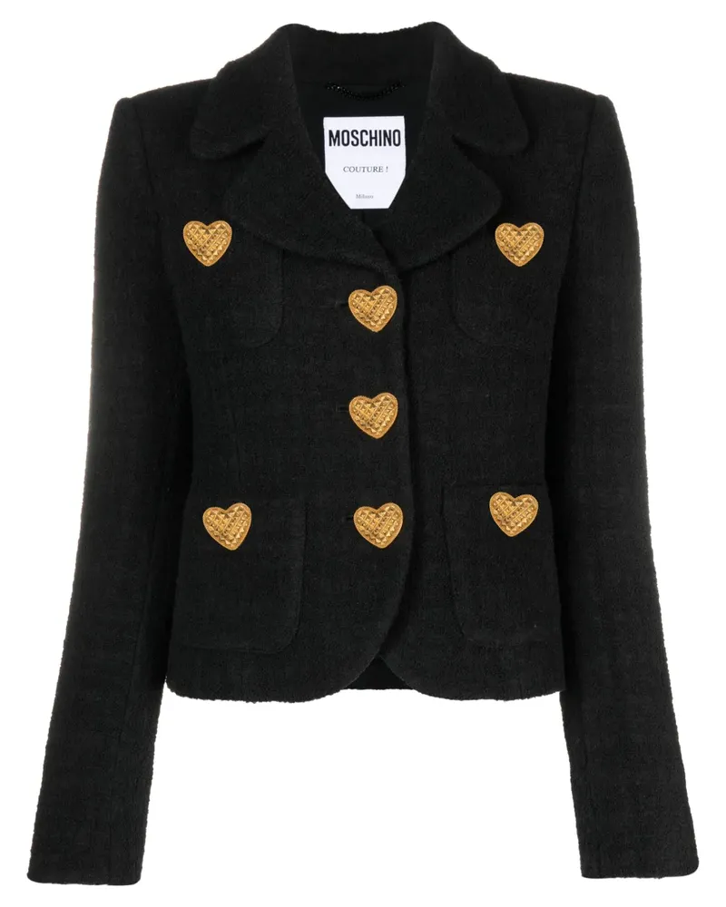 Moschino Blazer mit Herz-Motiv - Schwarz Schwarz