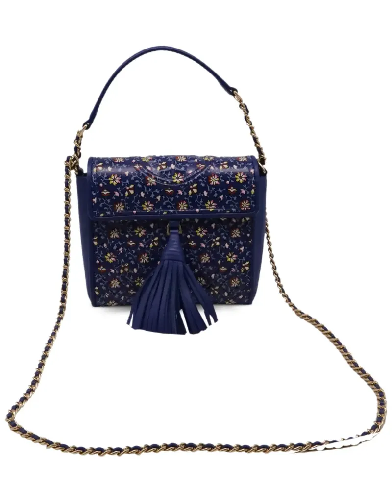 Tory Burch Fleming Umhängetasche mit Print - Blau Blau