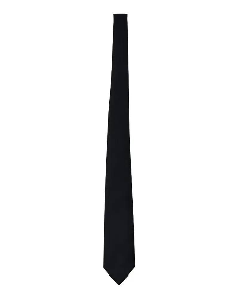 Giorgio Armani Krawatte mit Jacquardmuster - Schwarz Schwarz
