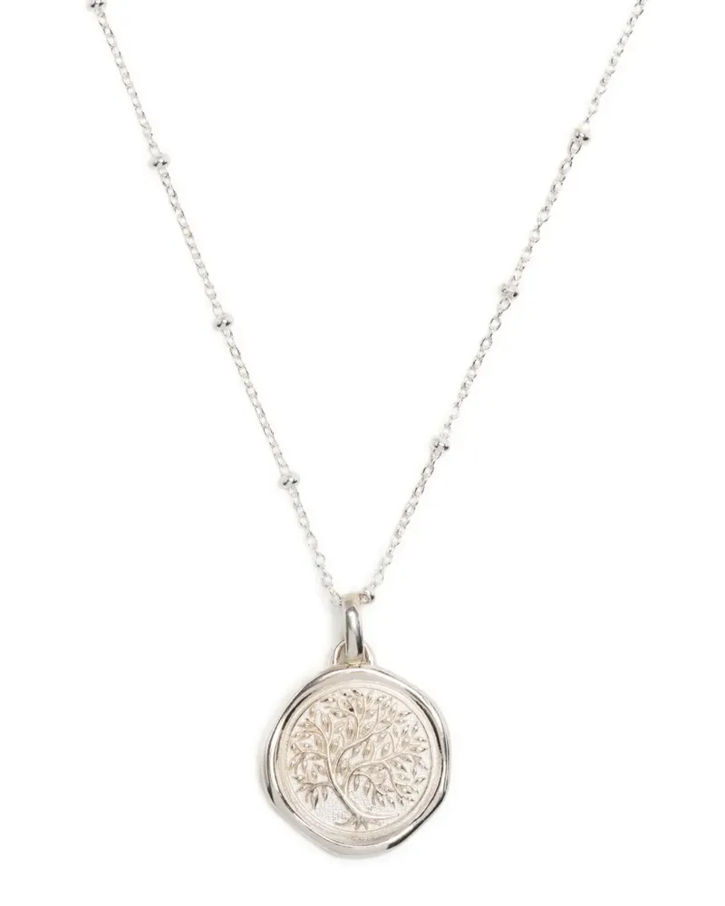 Dower & Hall Silberhalskette mit Lebensbaum-Talisman Silber