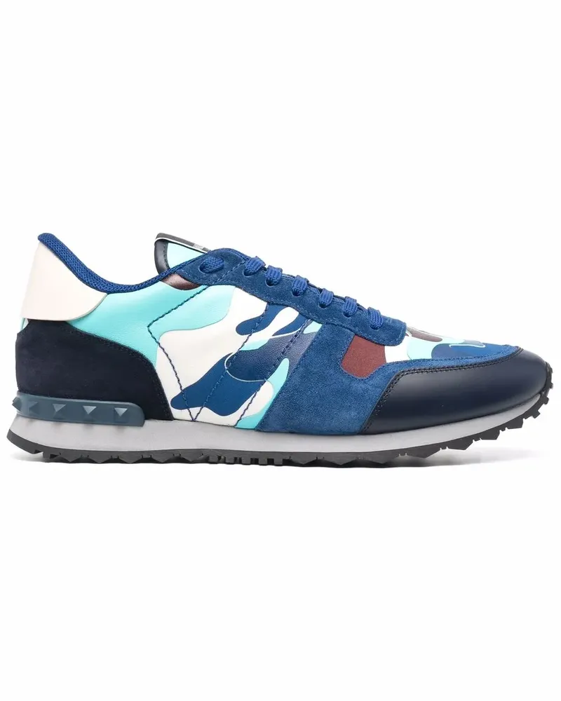 Valentino Garavani Rockrunner Camouflage Sneakers - Blau Blau