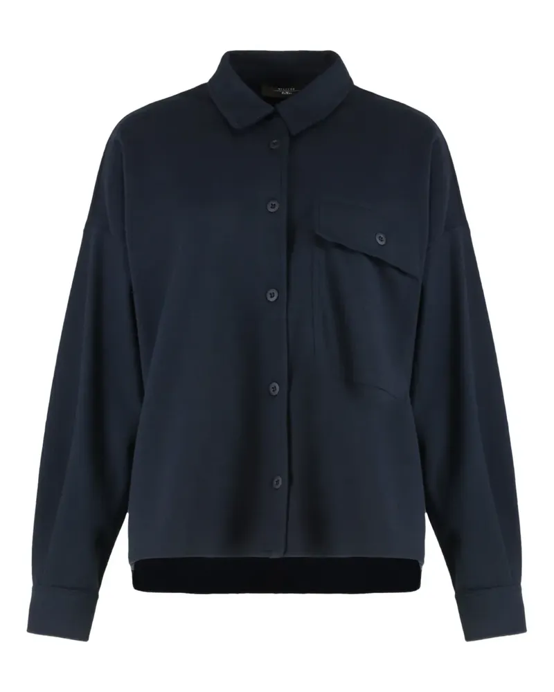 Max Mara Nancy Jacke aus Flanell - Blau Blau