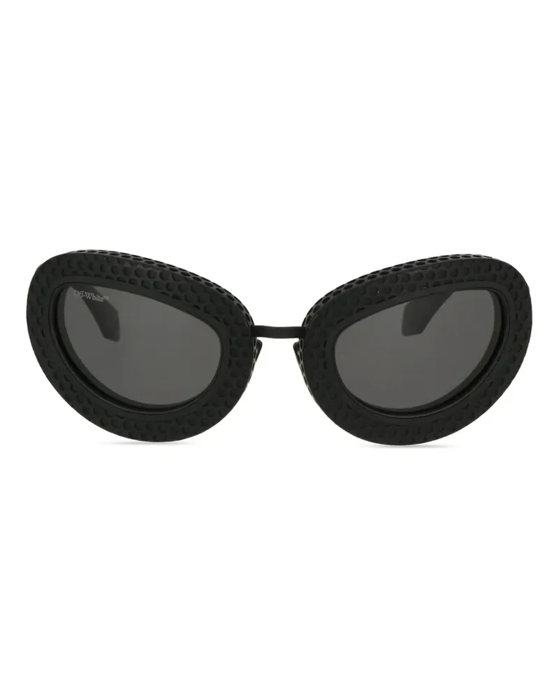 OFF-WHITE Sonnenbrille mit ovalem Gestell - Schwarz Schwarz