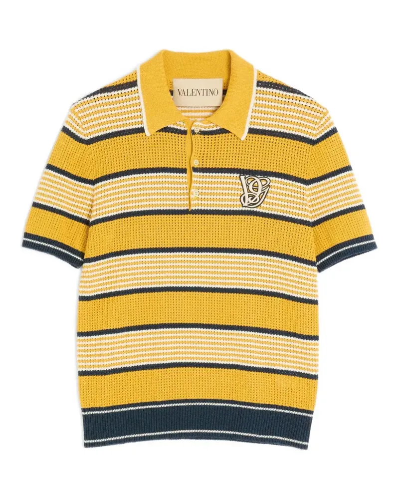 Valentino Garavani Poloshirt mit VG-Patch - Gelb Gelb