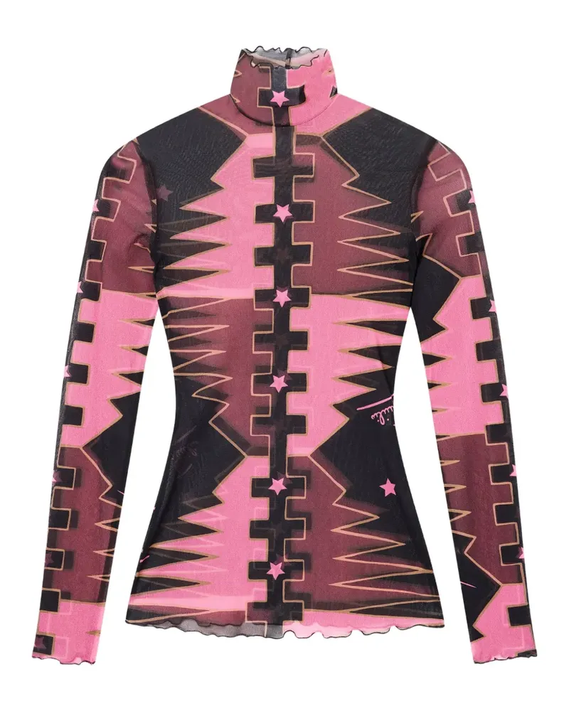 Emilio Pucci Tülloberteil mit Valdimontone-Print - Braun Braun
