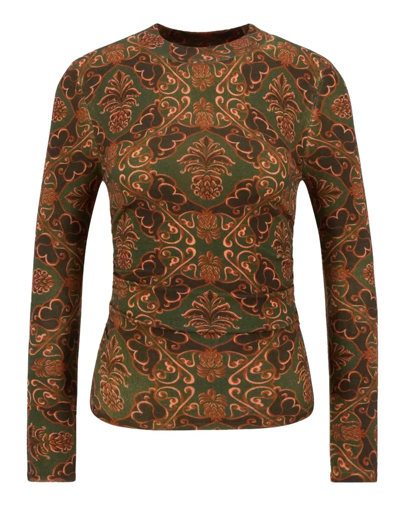 FARM Rio Gemustertes Luana Oberteil - Grün Grün