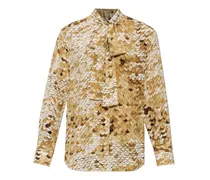 Hemd mit Muschel-Print - Gold