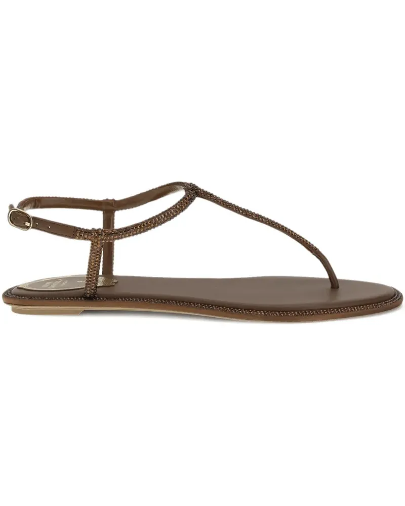 René Caovilla Diana Sandalen mit verziertem Riemen - Braun Braun