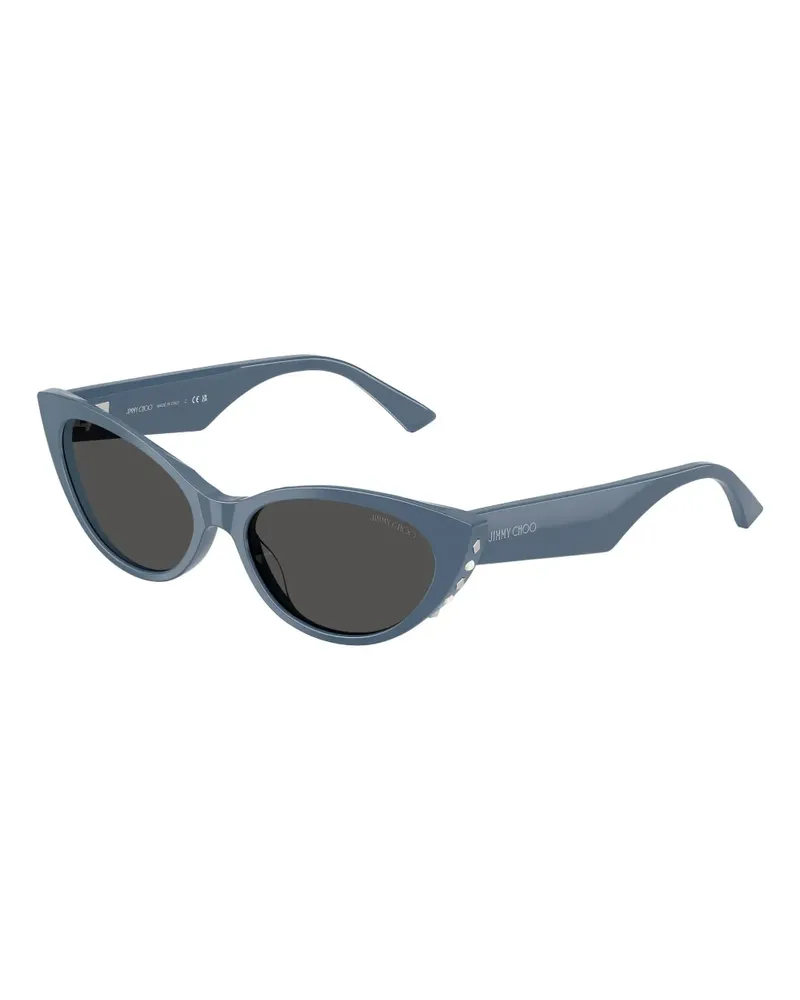 Jimmy Choo Verzierte Cat-Eye-Sonnenbrille - Blau Blau