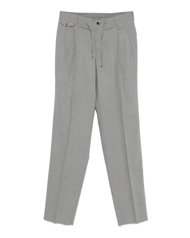PT TORINO drawstring-waist pleated trousers - Grau Grau