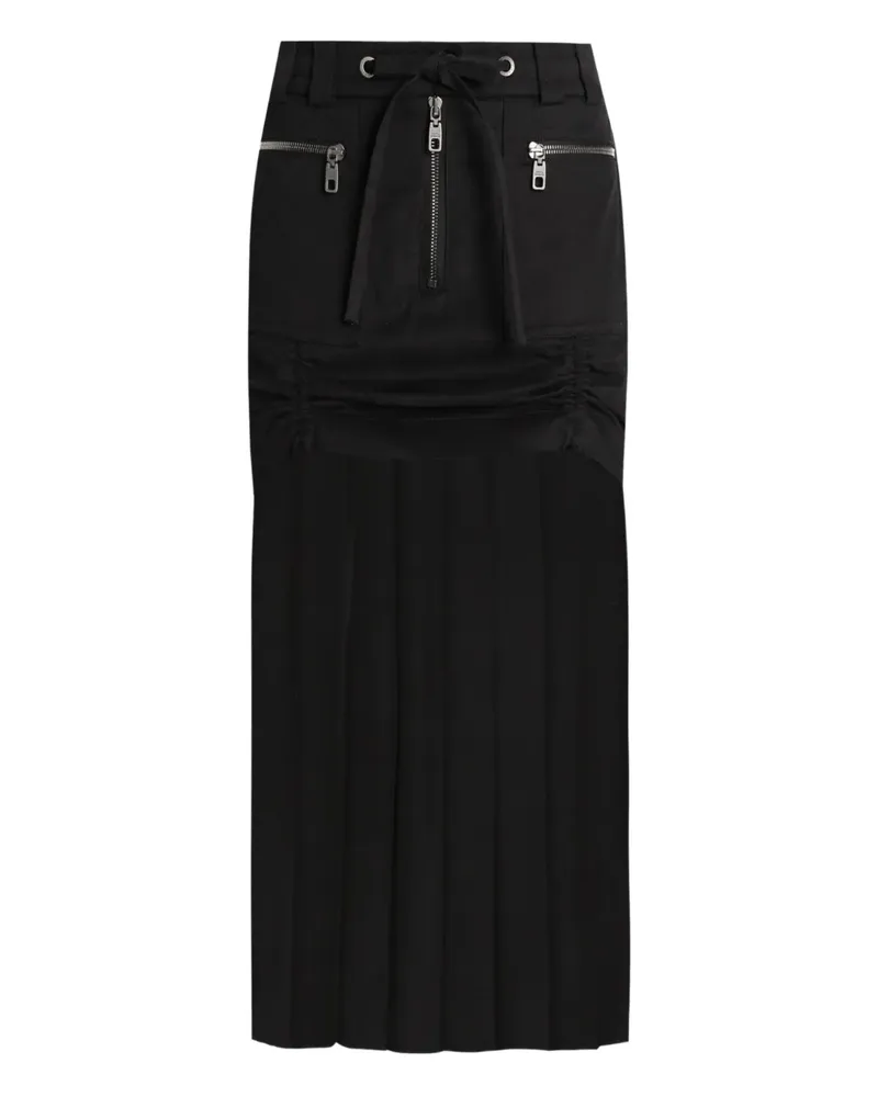 Dolce & Gabbana Rock mit Falten - Schwarz Schwarz