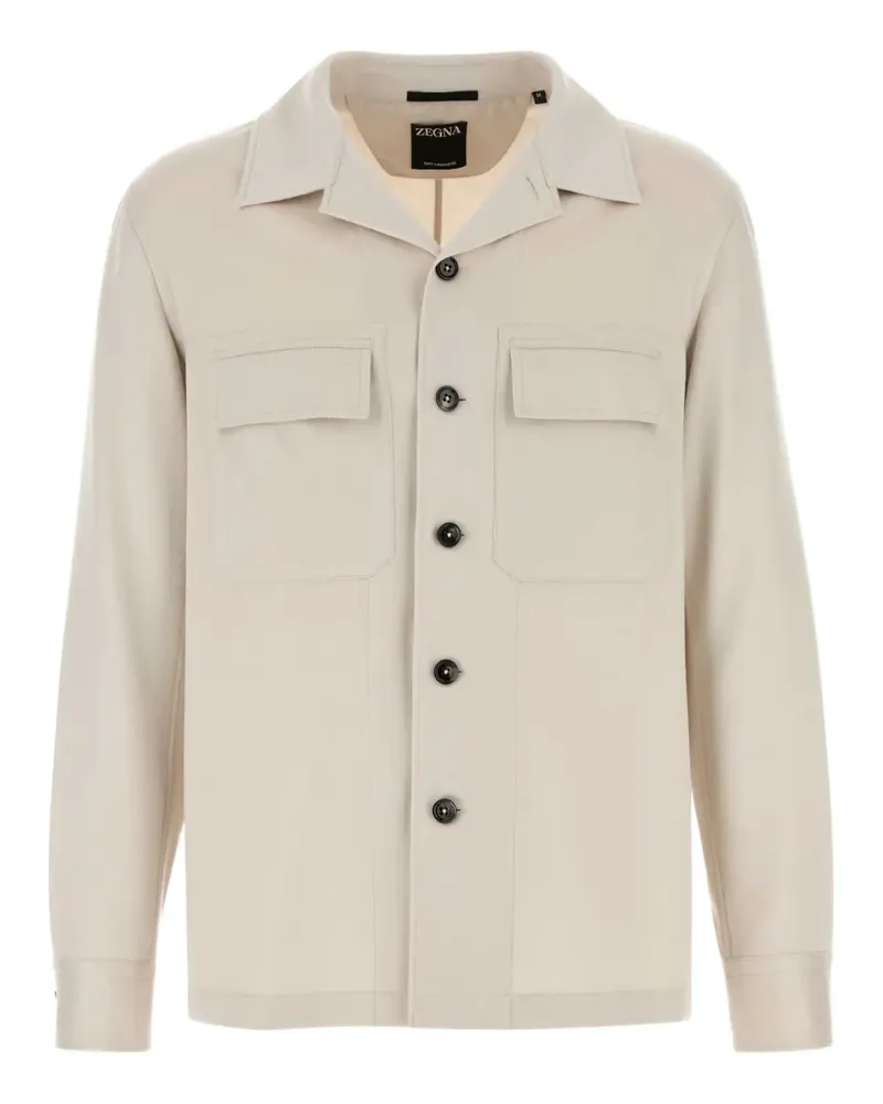 Ermenegildo Zegna Oasi Hemd mit Tasche - Nude Nude